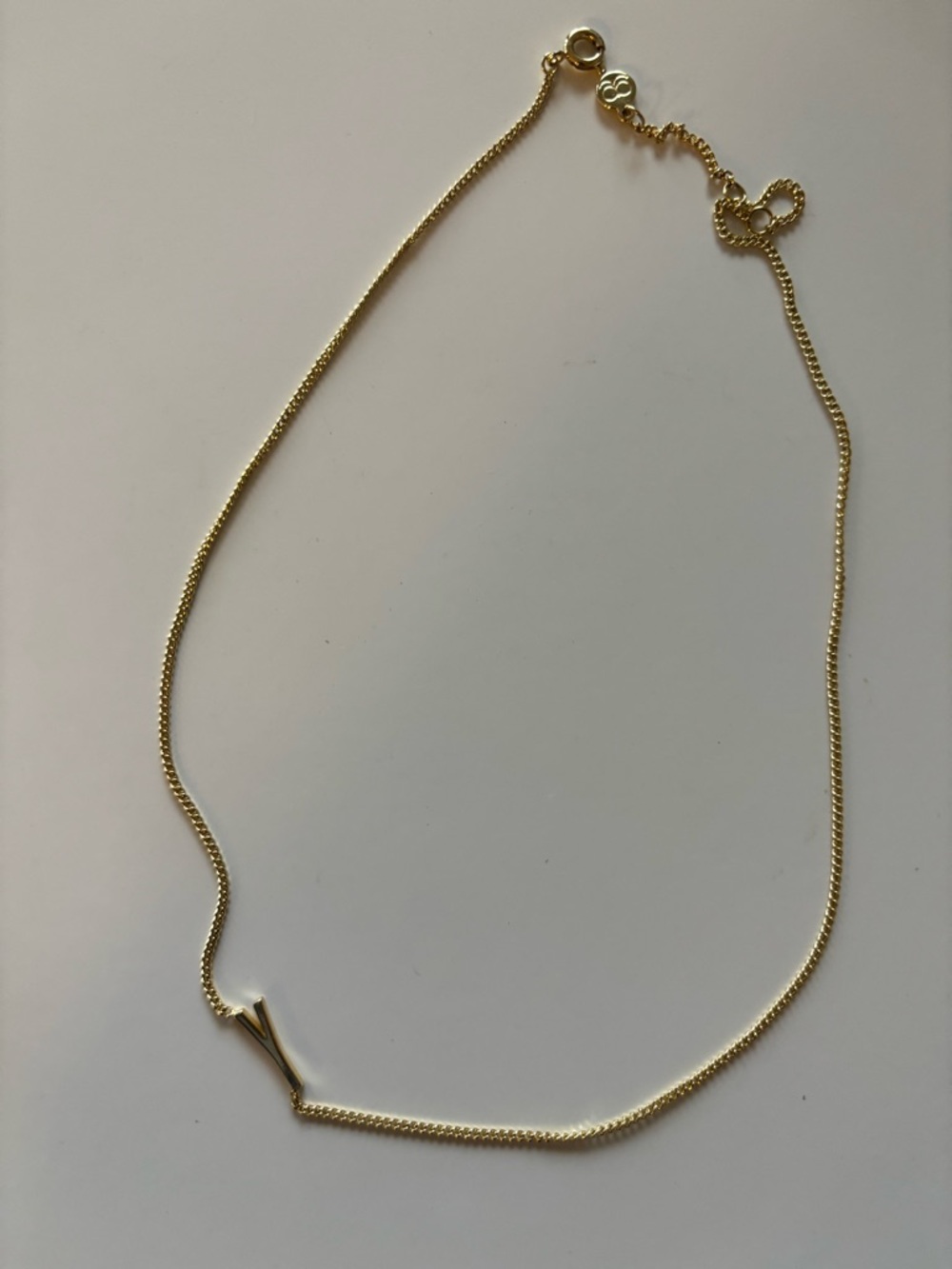 Gorjana Wilder Alphabet Necklace Y